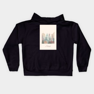 Leipzig, Germany, map skyline - 02 style Kids Hoodie